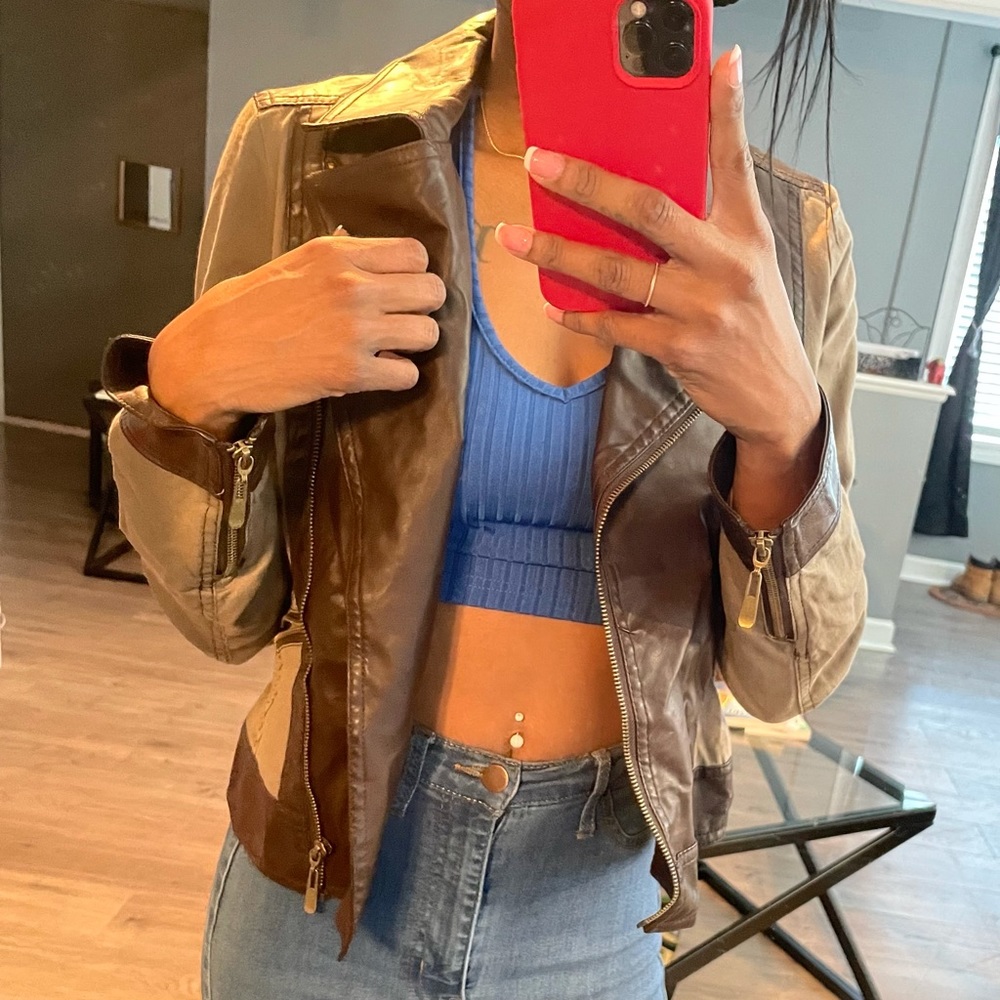 Faux Leather Jacket